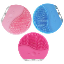 Electric Ultrasonic Vibration Facial Cleansing Brush Skin Pore Cleanser Waterproof Silicone Face Massager